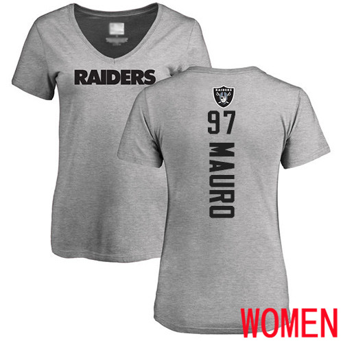 Oakland Raiders Ash Women Josh Mauro Backer NFL Football 97 T Shirt